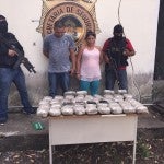 Capturan a pareja con fuerte cantidad de marihuana en La Ceiba