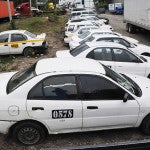 Honduras Decomisan 32 taxis en SPS por circular ilegalmente