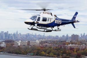Helicóptero de la Policía de Nueva York, utilizado en actos de corrupción.