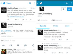Tweets publicados por los hackers desde la cuenta de Mark Zuckerberg. 
