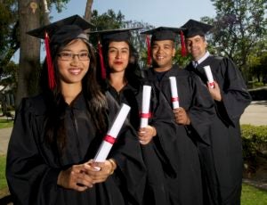 Grads, graduates students, diploma, cap & gown