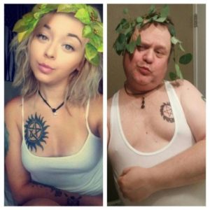 Burr Martin imita a su hija Cassie en la red social de Instagram.