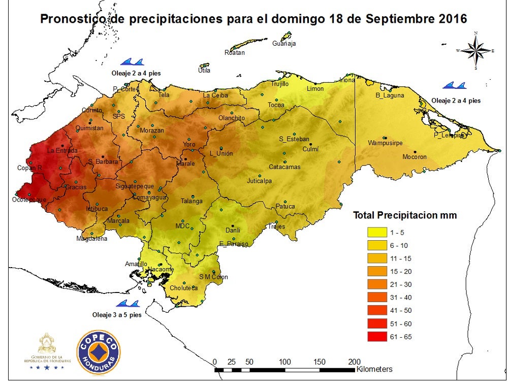 Precipitaciones en la mayor parte del territorio hondureño