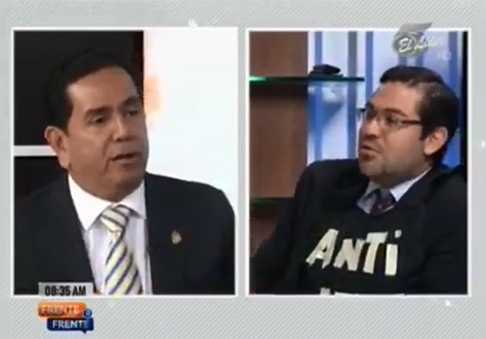 Diputado de Libre Jorge Calix y Antonio Rivera del Partido Nacional.