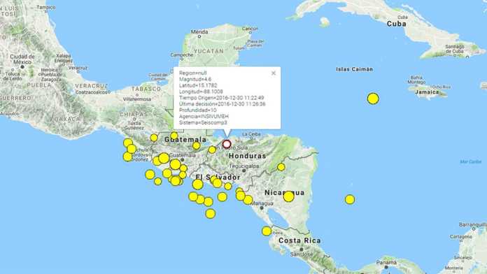 sismo en la zona norte de Honduras