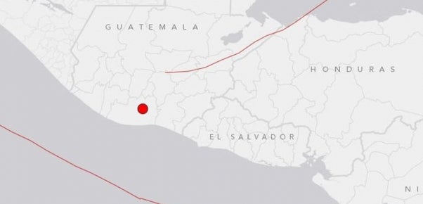 Sismo de 5,8 sacudió hoy el centro y sur de Guatemala.