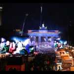 A general view of the venue at the Brandenburg Gate ahead of the New Year’s Eve celebrations in Berlin