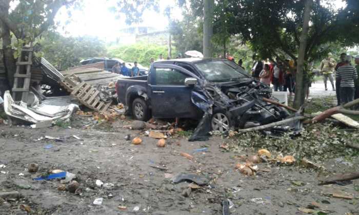 Tremendo accidente vial en la zona norte de Honduras.