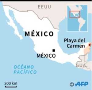 Localización de Playa del Carmen, donde al menos cinco personas murieron en un tiroteo