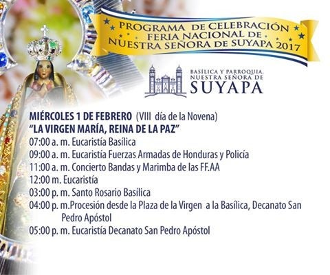 Comienzan las celebraciones previas de la Virgen de Suyapa