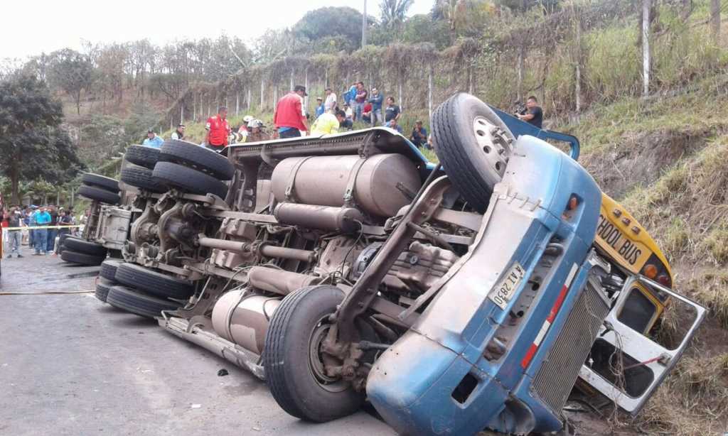 Accidente registrado ayer domingo en la zona sur de Honduras