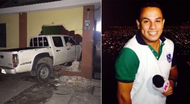 Casa donde se estrellaron pandilleros tras herir al periodista Ricardo Matute