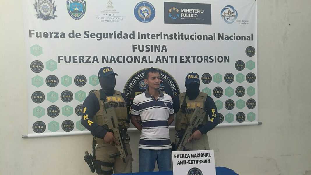 FNA captura a presunto extorsionador en Tegucigalpa