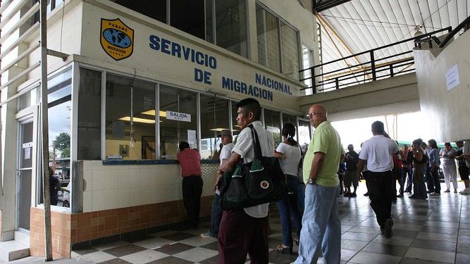 Sede del Servicio Nacional de Migración en la frontera de Panamá con Costa Rica