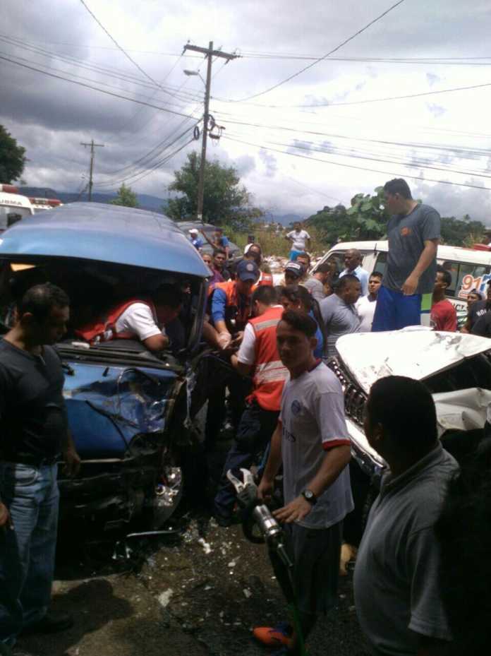 accidente vehicular en Tegucigalpa