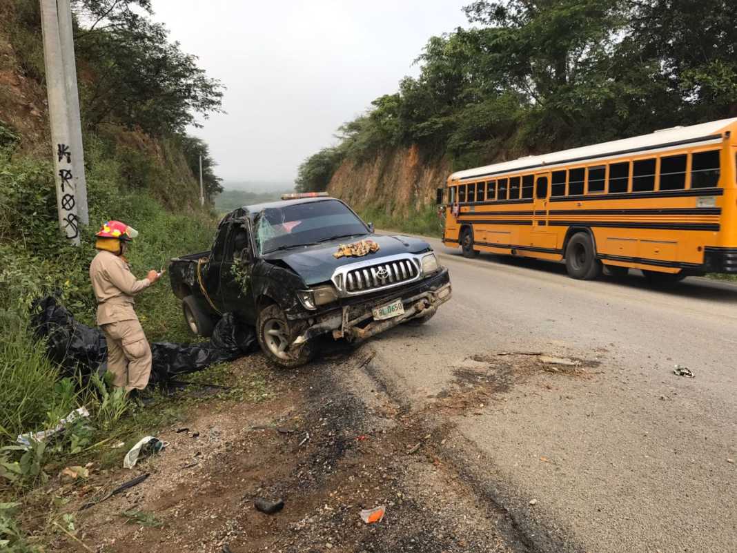 accidente en carretera de Olancho