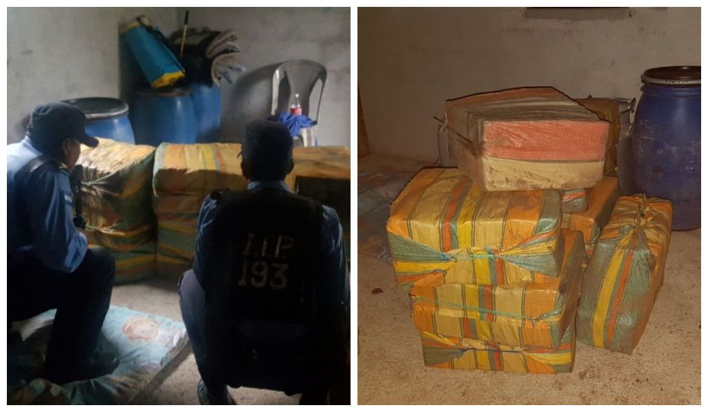 fardos de supuesta cocaína en Olancho