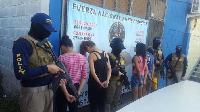 detenidos por extorsión en Honduras