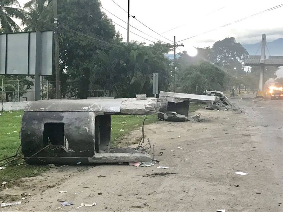 destrucción tras enfrentamientos en el bulevar del norte en SPS