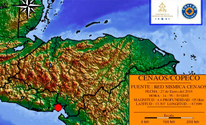 sismos sacudieron el territorio hondureño
