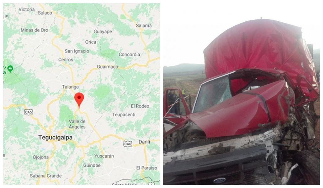 accidente vehicular en Cantarranas