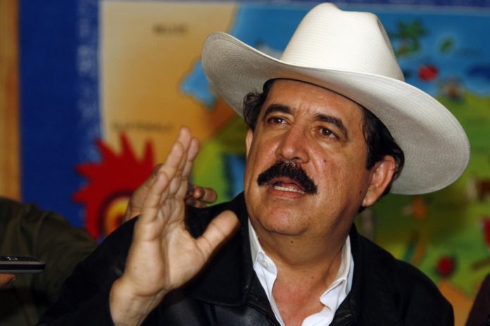 Honduras' ousted President Zelaya answers questions during a news conference at the Honduran embassy in Managua Manuel Zelaya Rosales