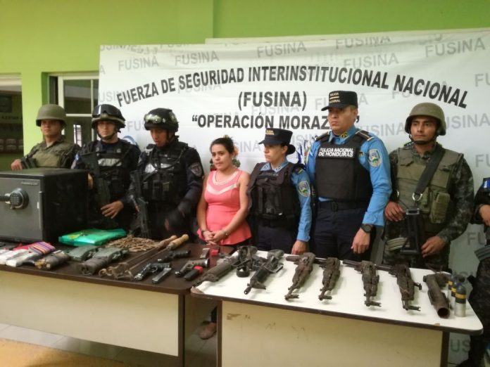 mujer detenida en Copán