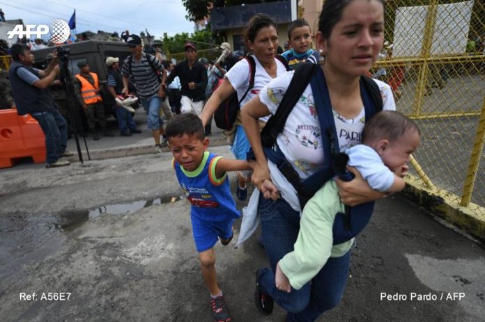caravana de migrantes en México