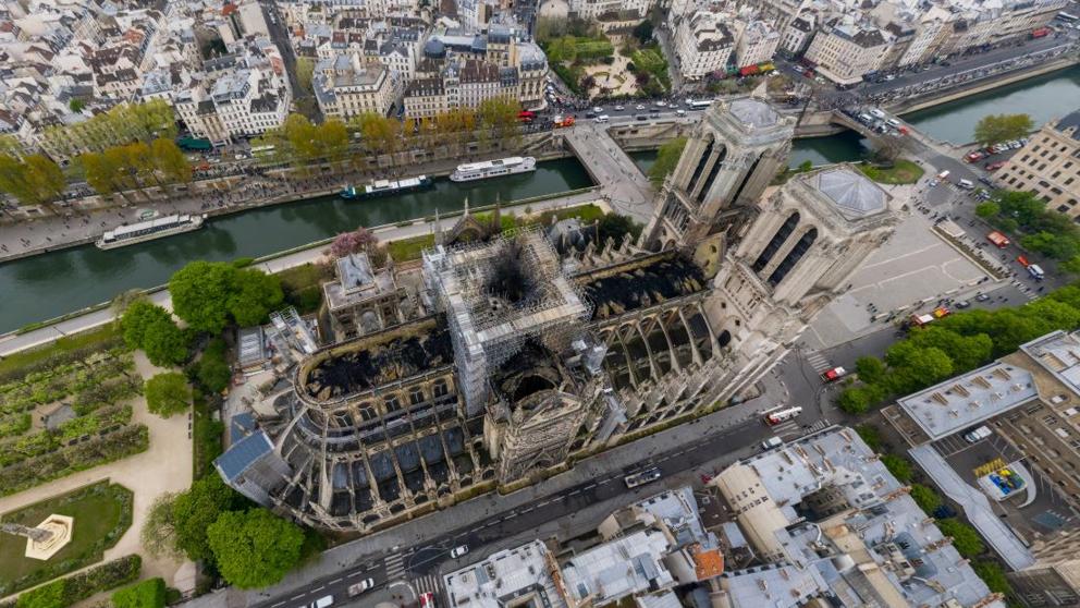 Imágenes del incendio de Notre Dame