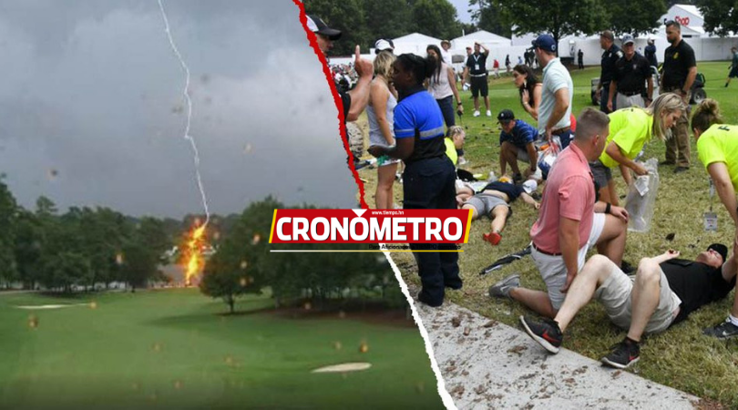 INÉDITO: Un rayo es protagonista en un torneo de golf en Atlanta