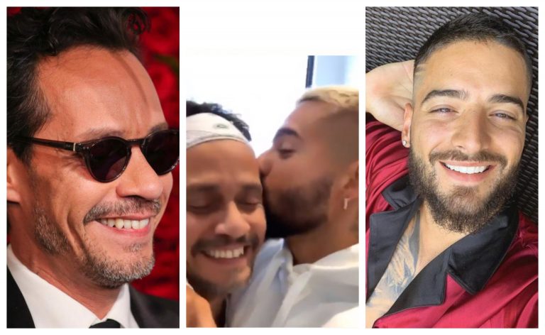 Besos entre Marc Anthony y Maluma «revuelven» a sus seguidores en Instagram