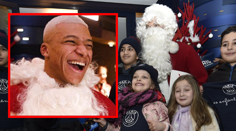 Kylian Mbappé, el Santa Claus parisino regala sonrisas a Fundación PSG