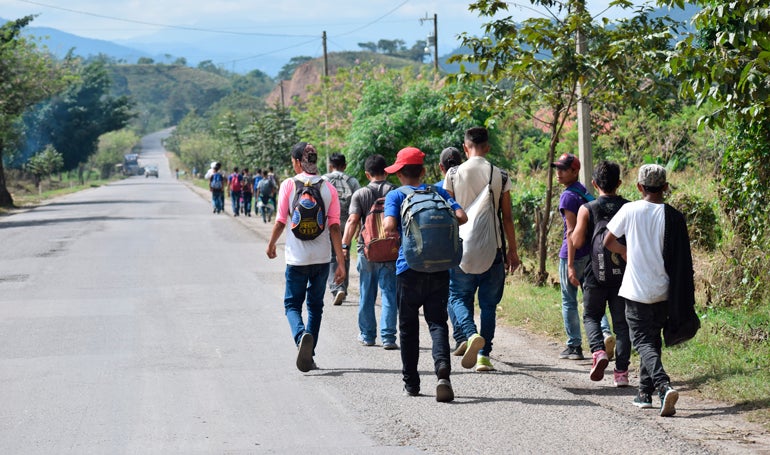 jóvenes migrantes de choluteca y valle