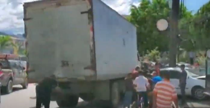 Camión sin frenos en Copán