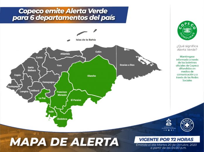 Copeco alerta verde Copeco alerta verde