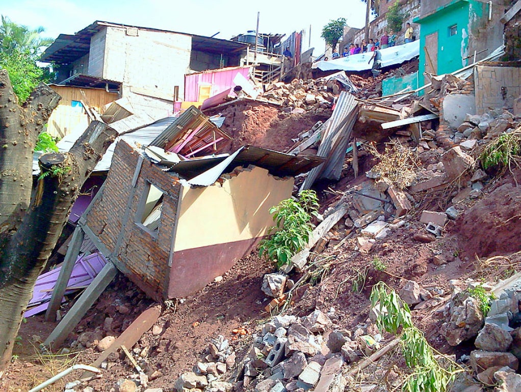 Derrumbes en Tegucigalpa
