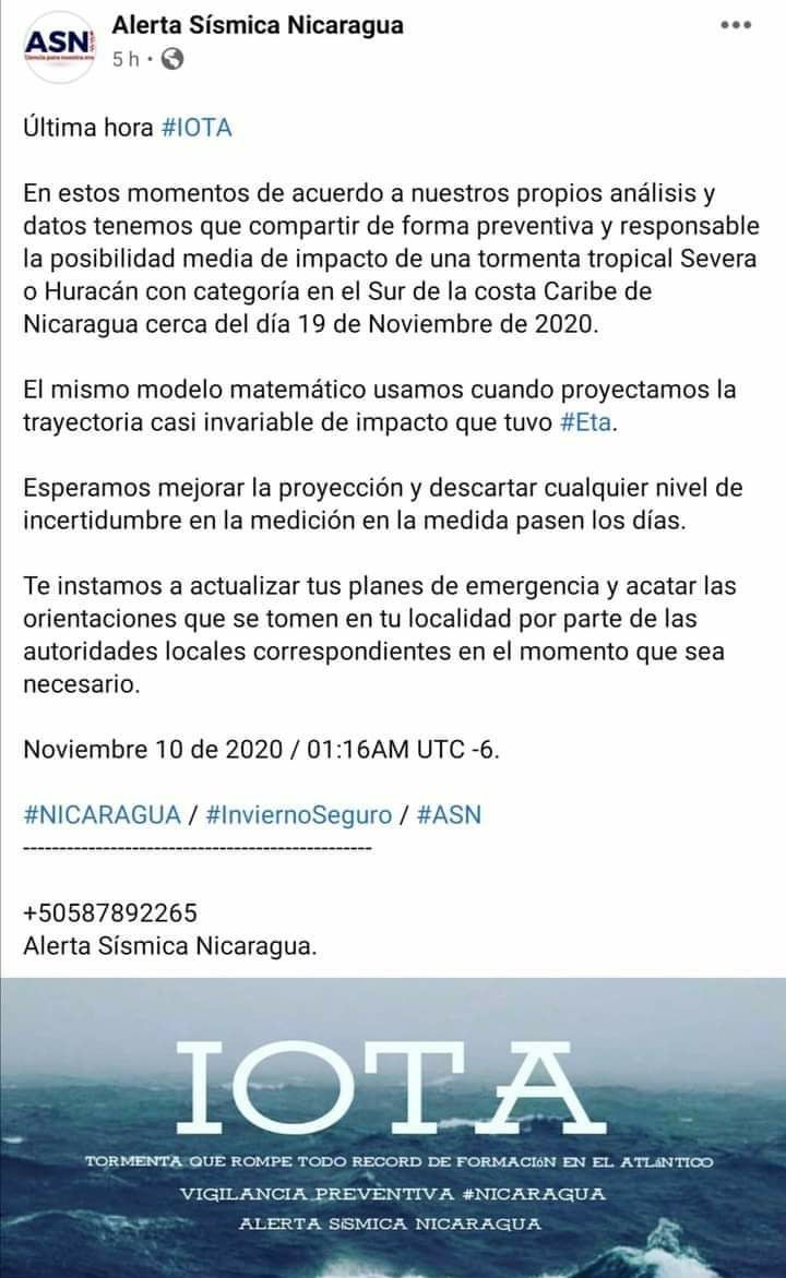 Alerta Sísmica Nicaragua