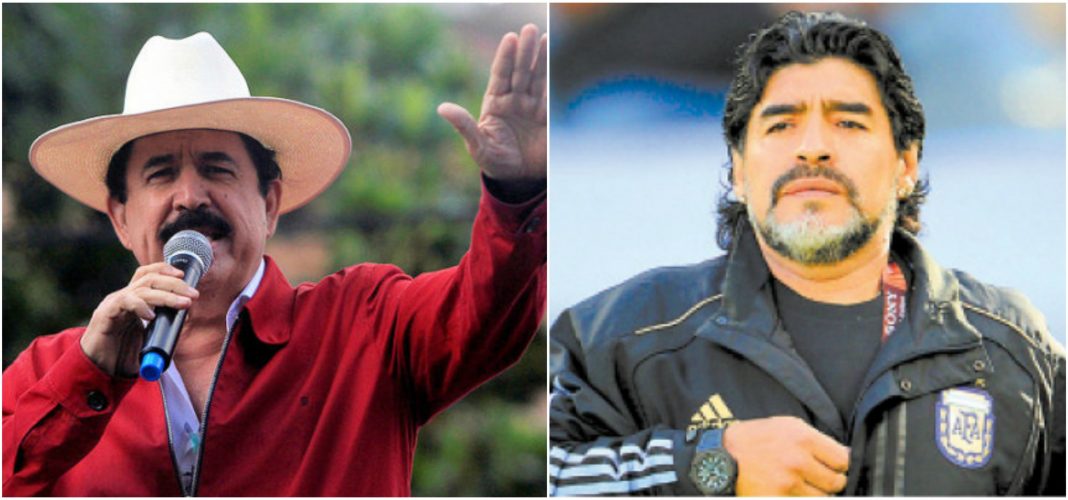 Mel Zelaya y Maradona