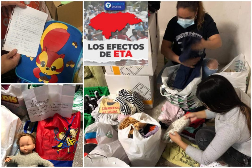 Niños en España envían donación