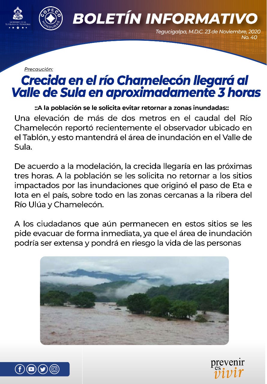 Crecida río Chamelecón