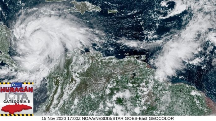 Huracán Iota lluvias Huracán Iota lluvias