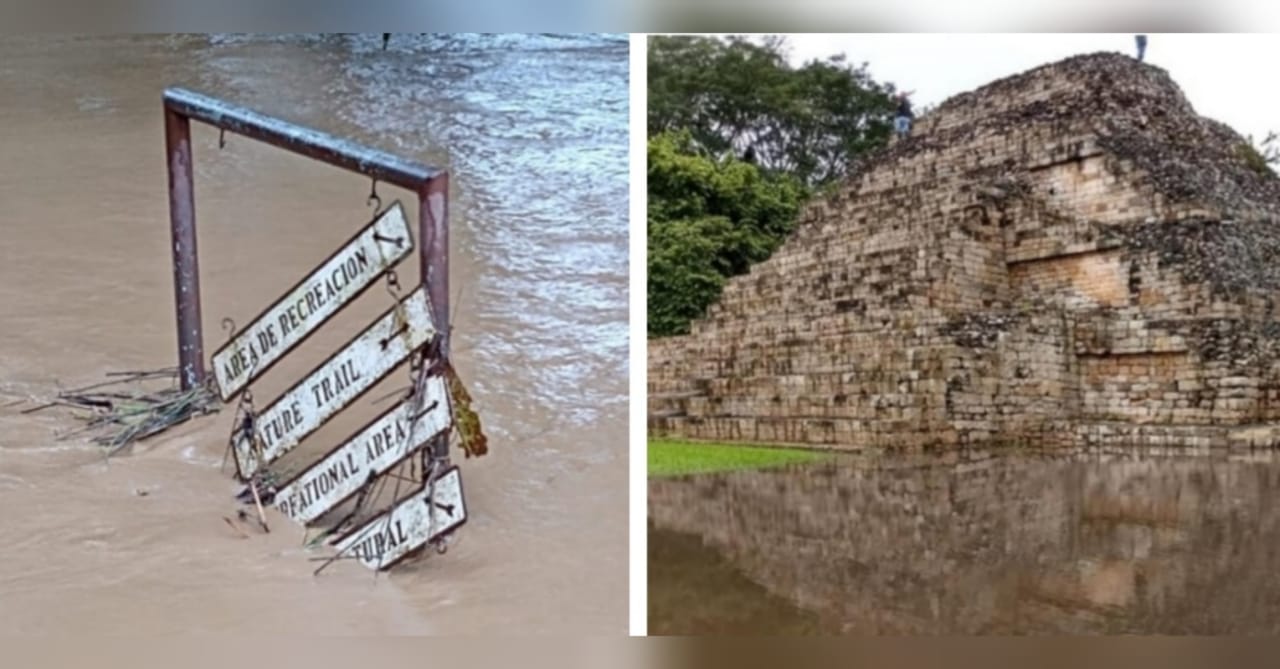 Iota dejó bajo el agua a histórico parque arqueológico en Copán Ruinas