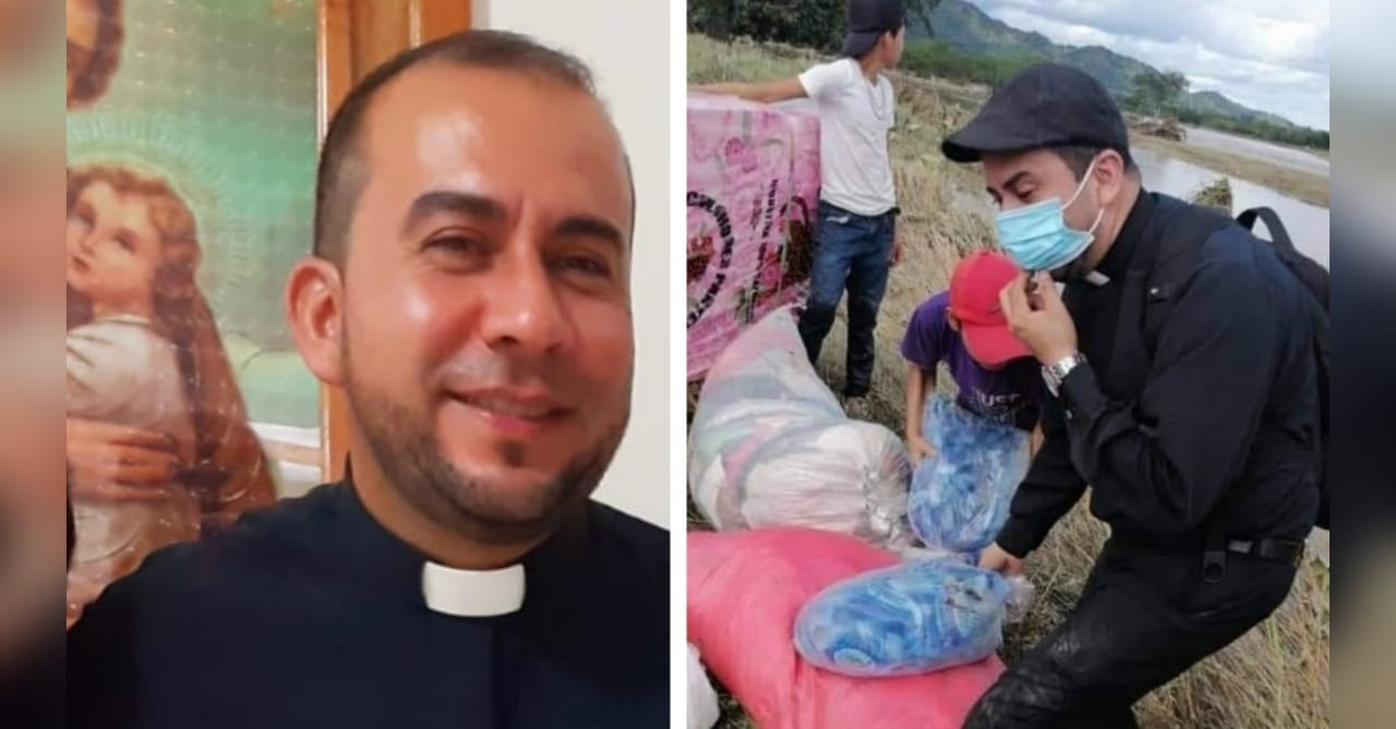 sacerdote ayuda Eta Honduras