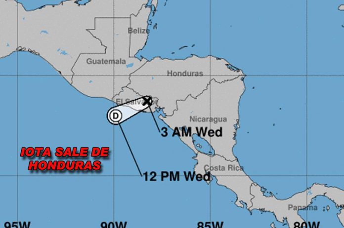 Iota Honduras depresión tropical Iota Honduras depresión tropical