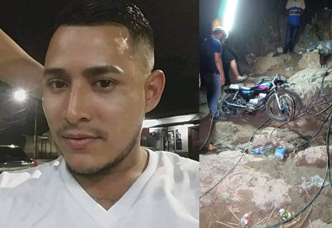 motociclista cayó Río Chamelecón