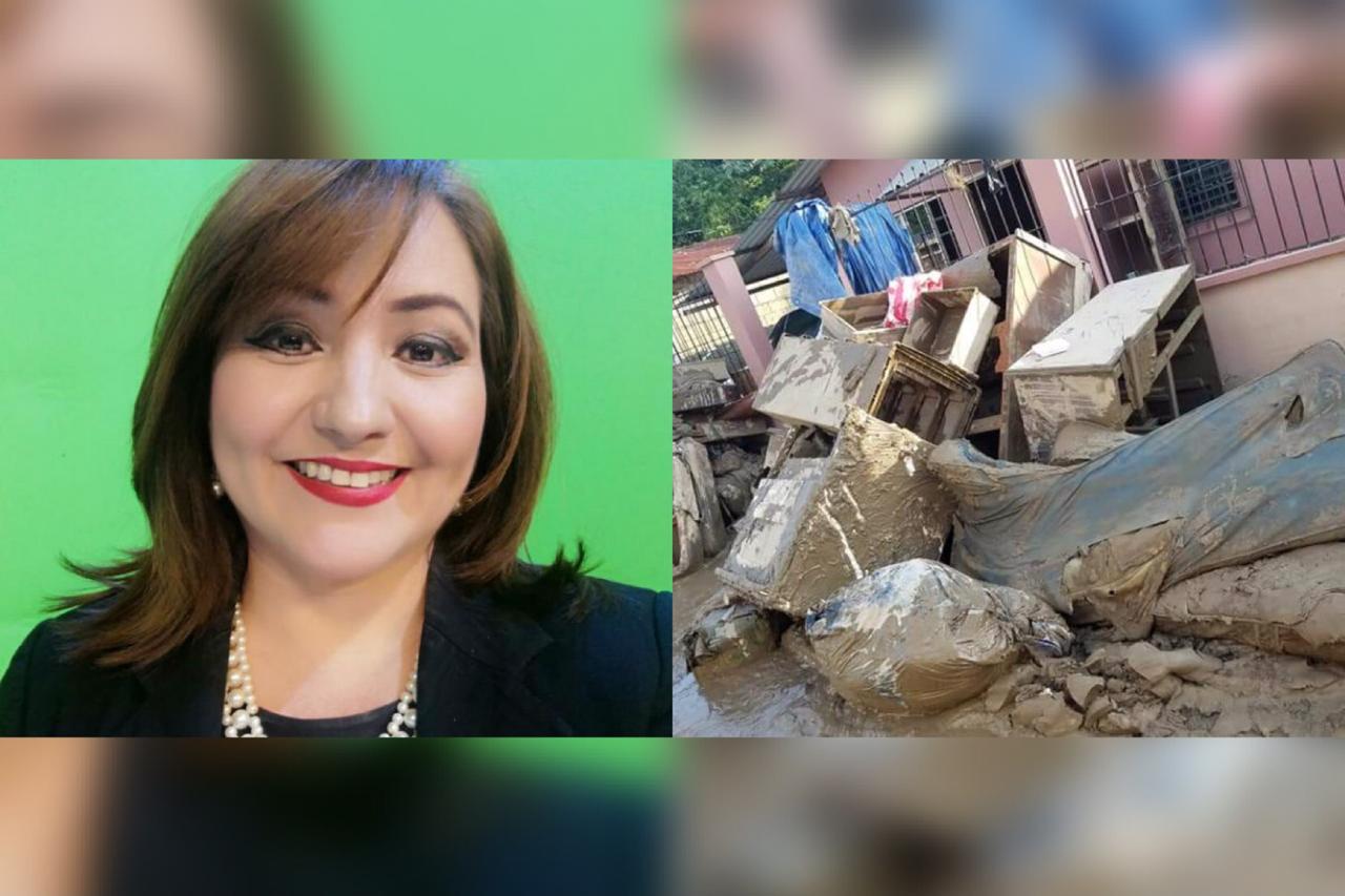 periodista Karina Interiano inundaciones