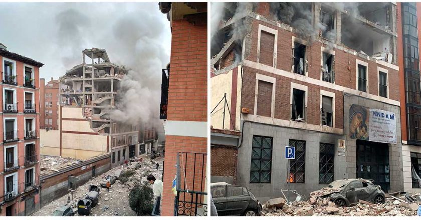 explosión en edificio Madrid