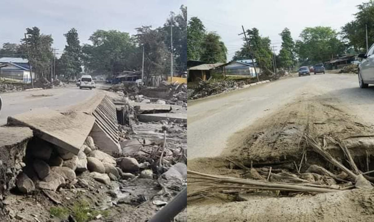 Carretera a Ticamaya destruida