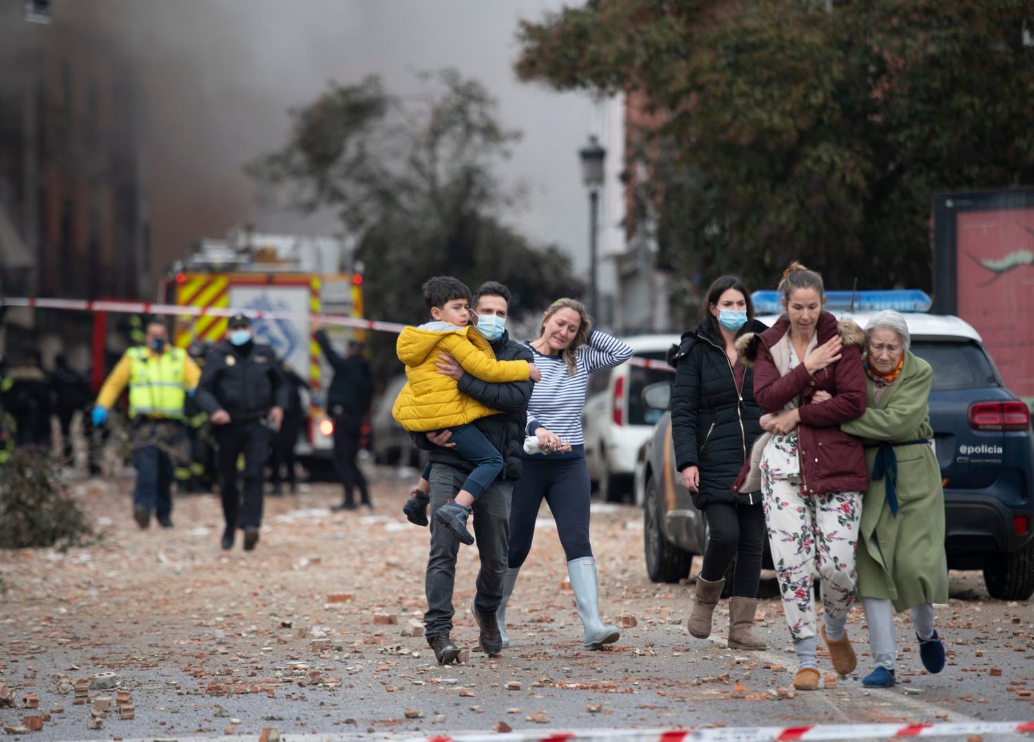 fotos de la explosión en Madrid