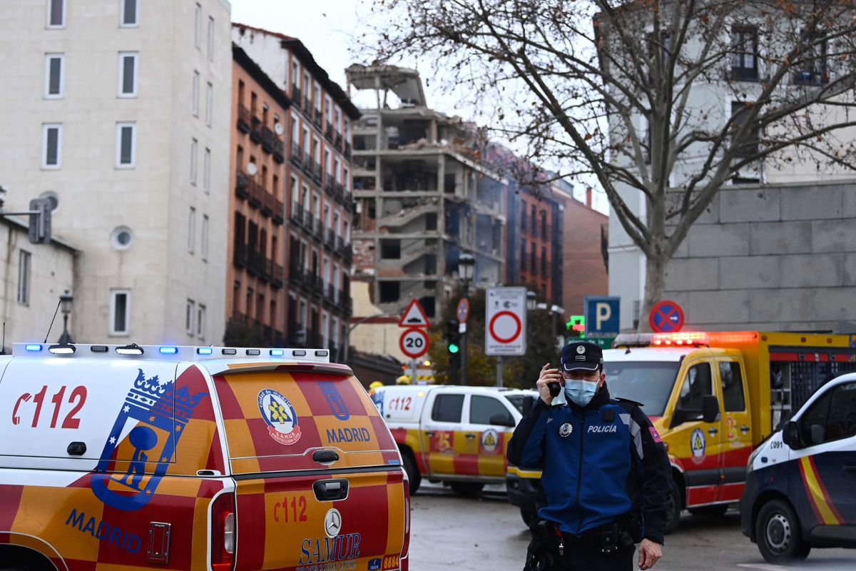 fotos de la explosión en Madrid